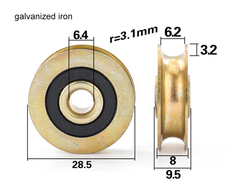 подшипники ролика следа 5x23x6.5mm/ролики раздвижных дверей покрытые никелем катят/алюминиевый ролик сползая окна