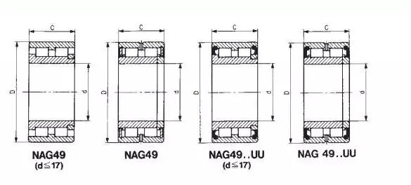  Подшипник ролика иглы NAG4900 (NAG4900 NAG4901 NAG4902 NAG4903 NAG4904 NAG4905 NAG4906 NAG4907 NAG4908 NAG4909 NAG4910 NAG4911)